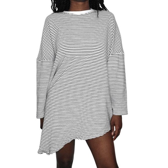 Missguided Black and White Asymmetrical Dress - Picture 1 of 4